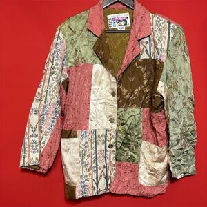 Vintage‎ Other Destination Patchwork Blazer Bohemian Tapestry Jacket Women's M